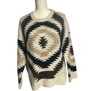 CeCe Southwestern Aztec Print Sweater‎ Womens Large